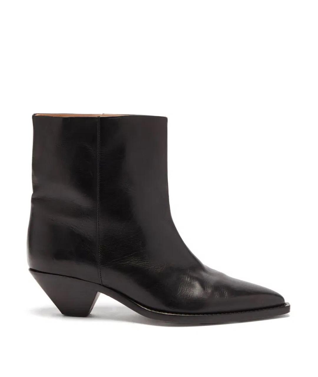 ISABEL MARANT Черные кожаные ботильоны, фото 1