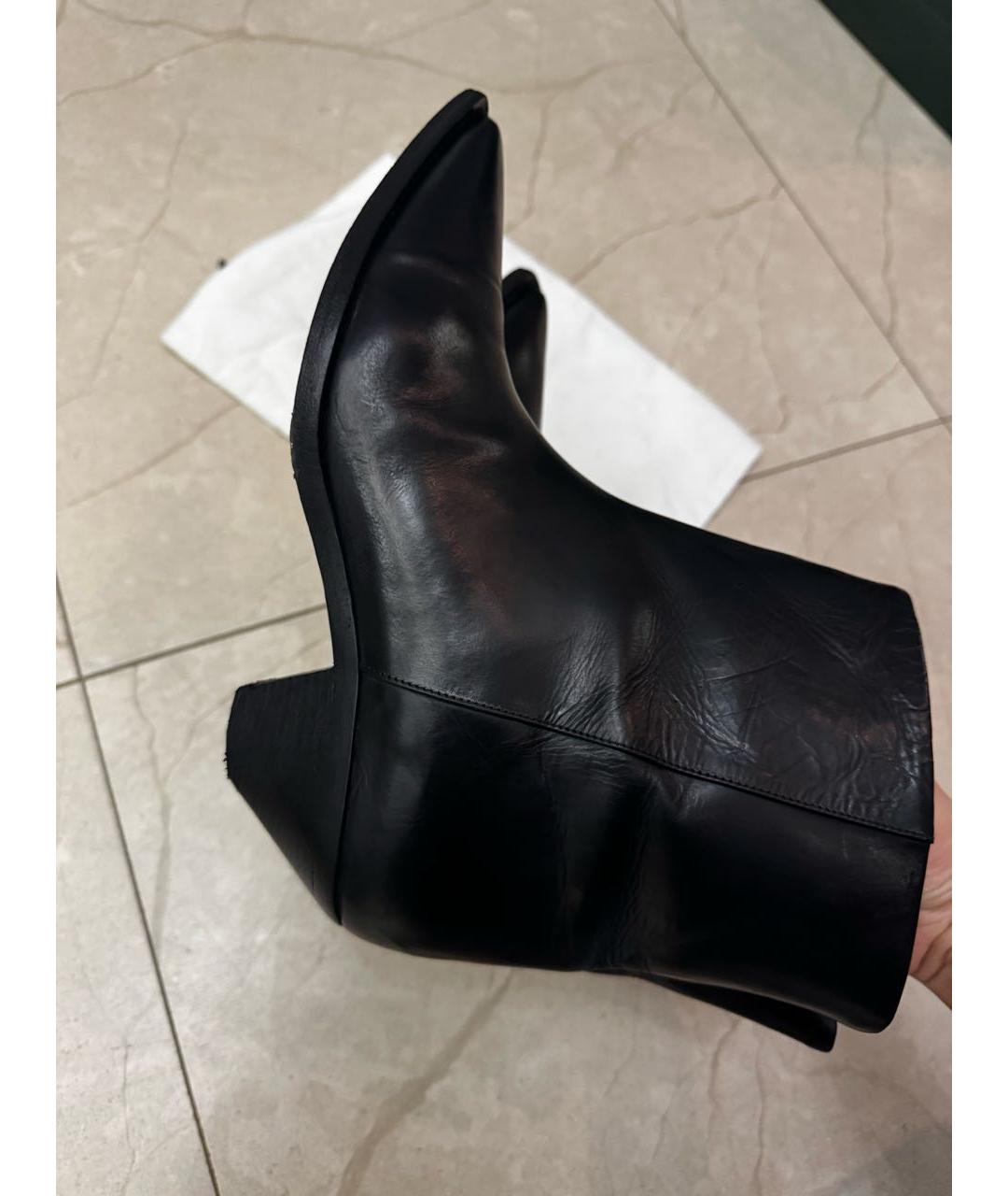 ISABEL MARANT Черные кожаные ботильоны, фото 3