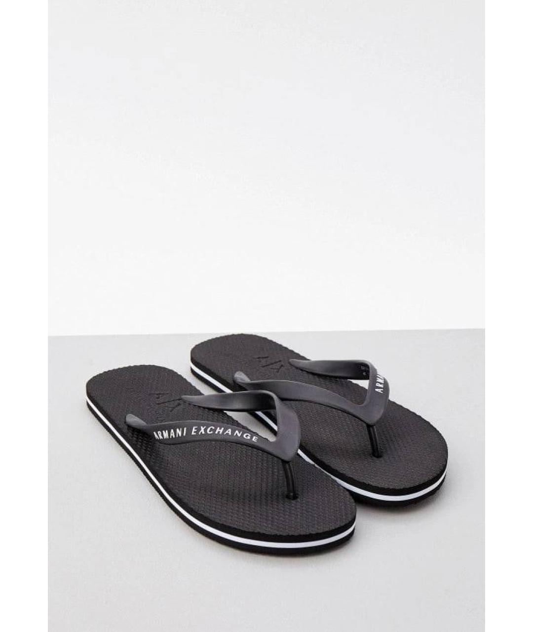 ARMANI EXCHANGE Черные шлепанцы, фото 9