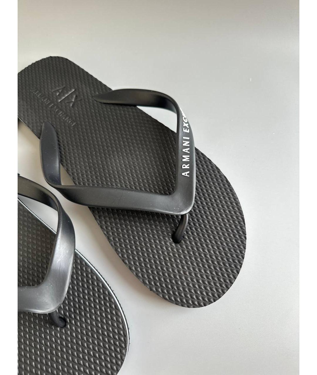 ARMANI EXCHANGE Черные шлепанцы, фото 7