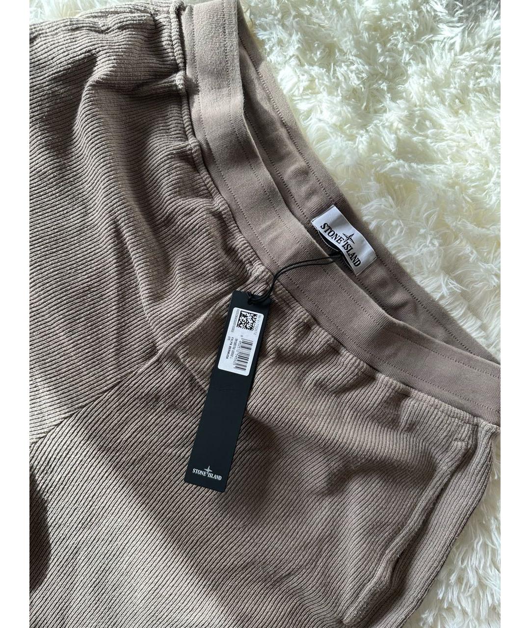 STONE ISLAND Бежевые шорты, фото 2