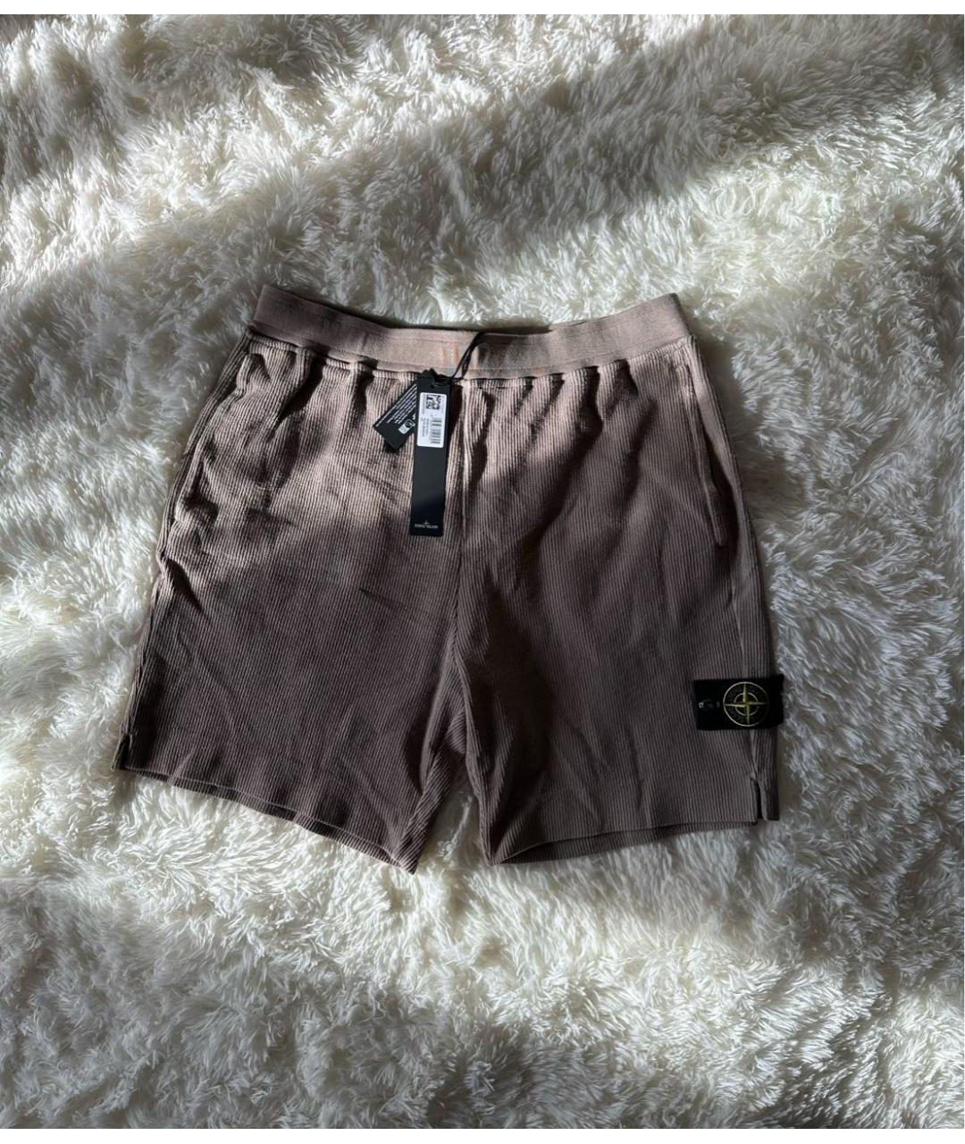 STONE ISLAND Бежевые шорты, фото 5