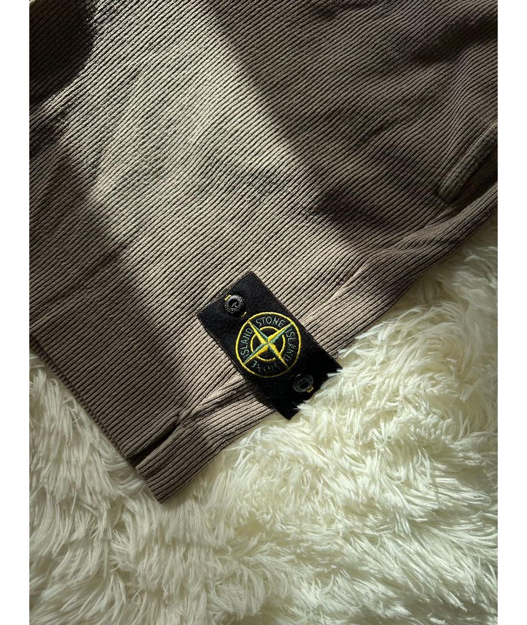 STONE ISLAND Бежевые шорты, фото 3