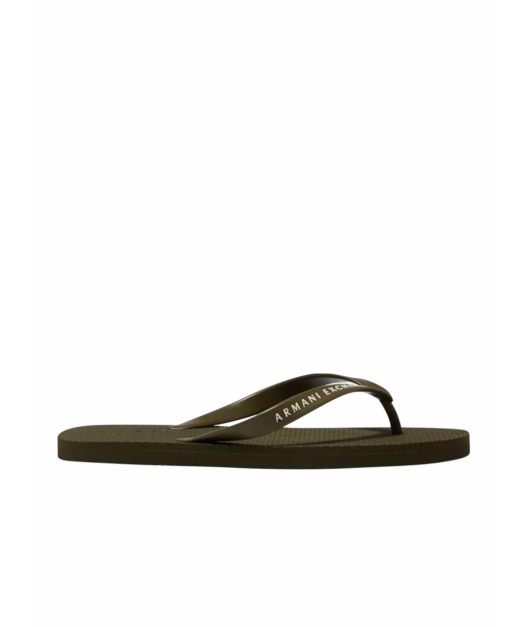 ARMANI EXCHANGE Хаки шлепанцы, фото 1