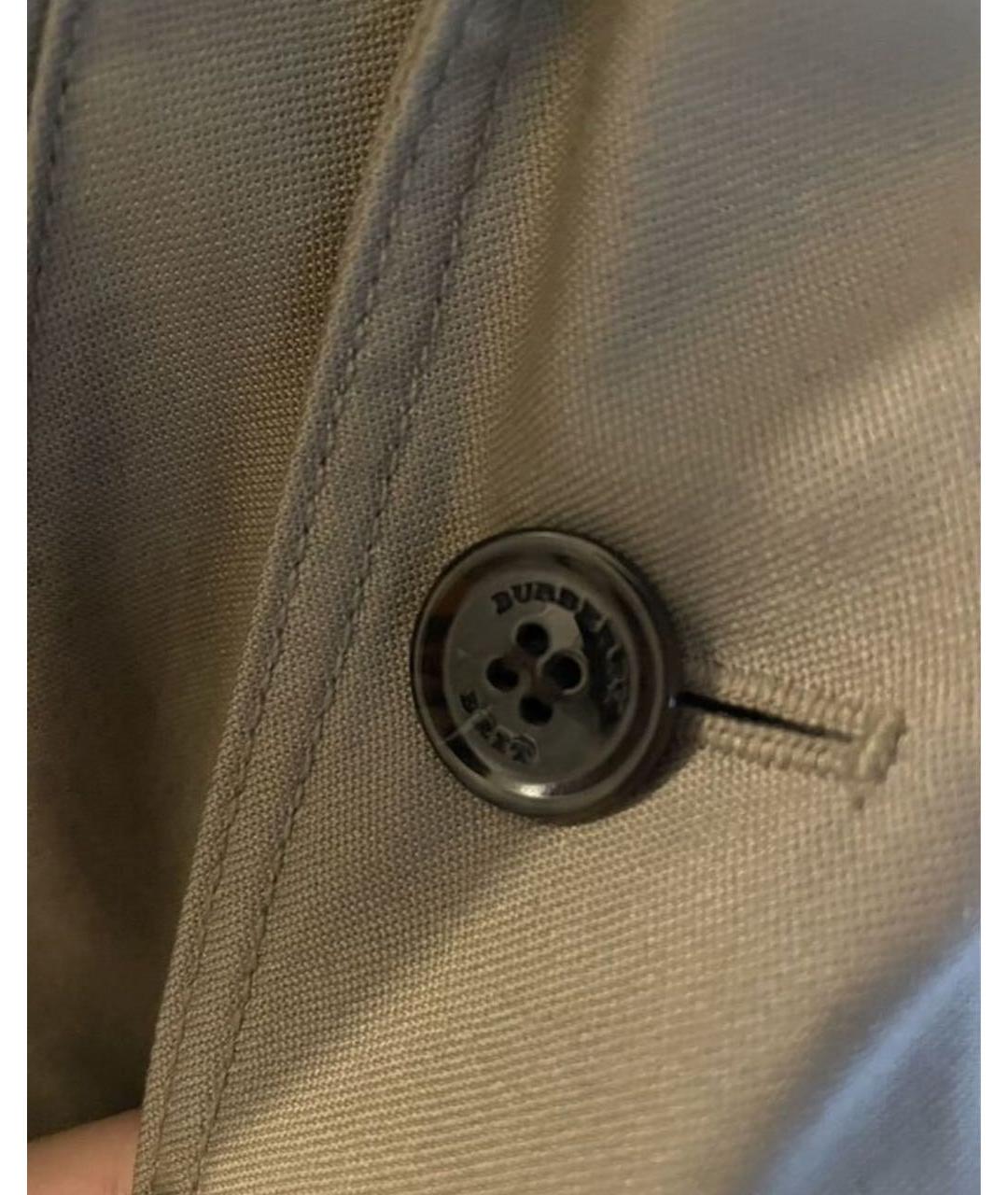 BURBERRY Бежевый хлопковый пиджак, фото 4