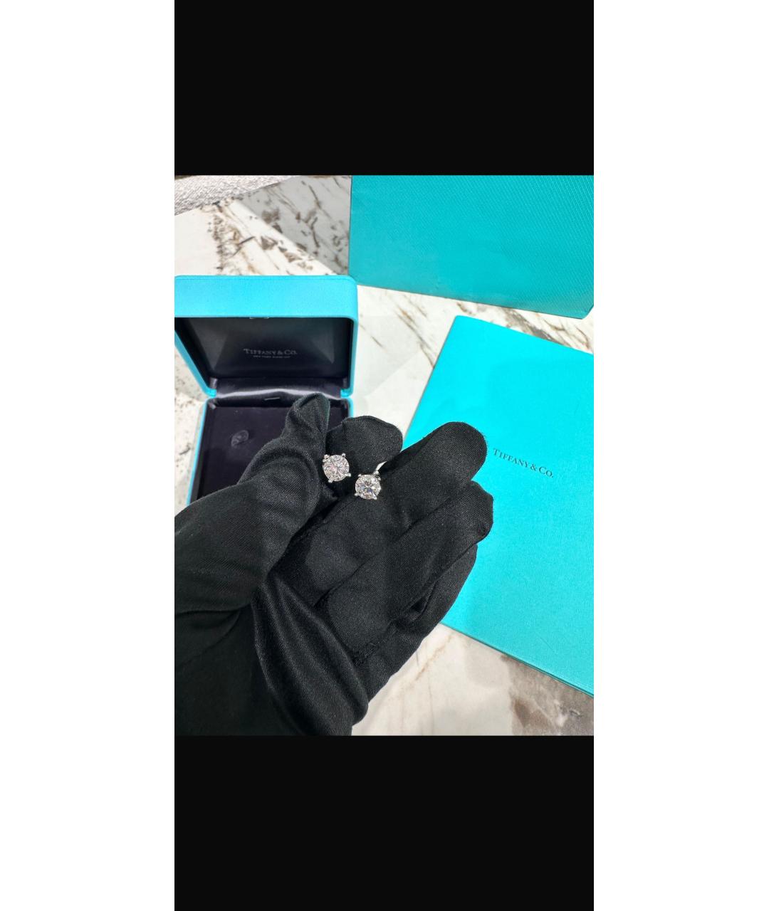 TIFFANY&CO Серебряные платиновые серьги, фото 2