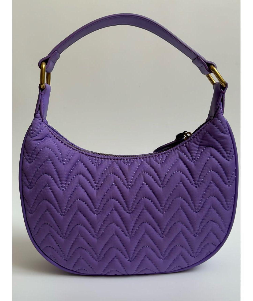 PINKO Фиолетовая тканевая сумка с короткими ручками, фото 3