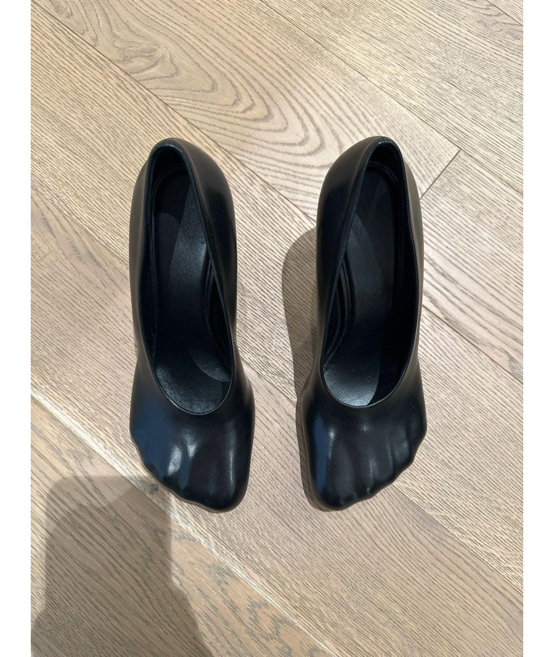 BALENCIAGA Черные кожаные туфли, фото 4