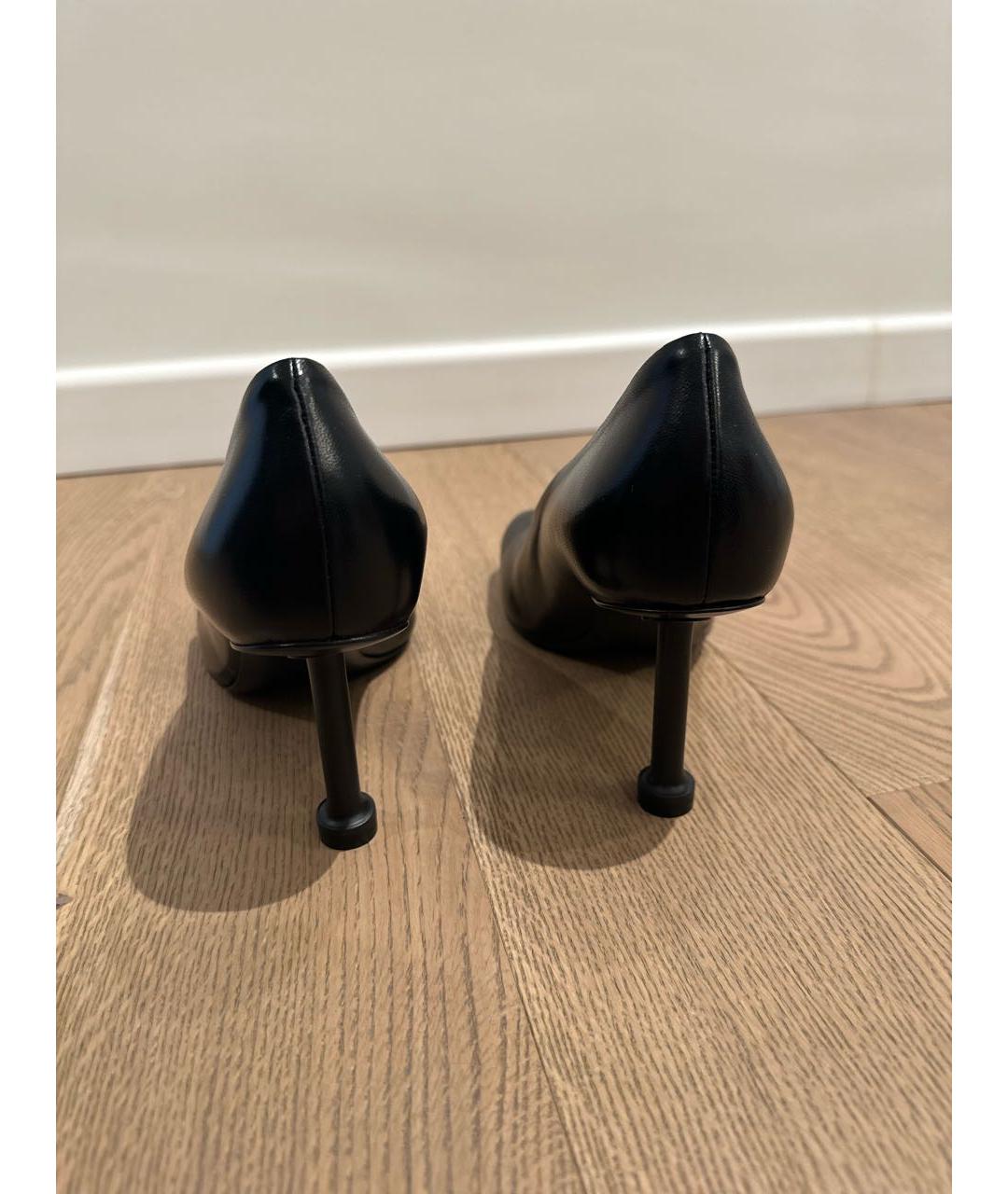 BALENCIAGA Черные кожаные туфли, фото 3
