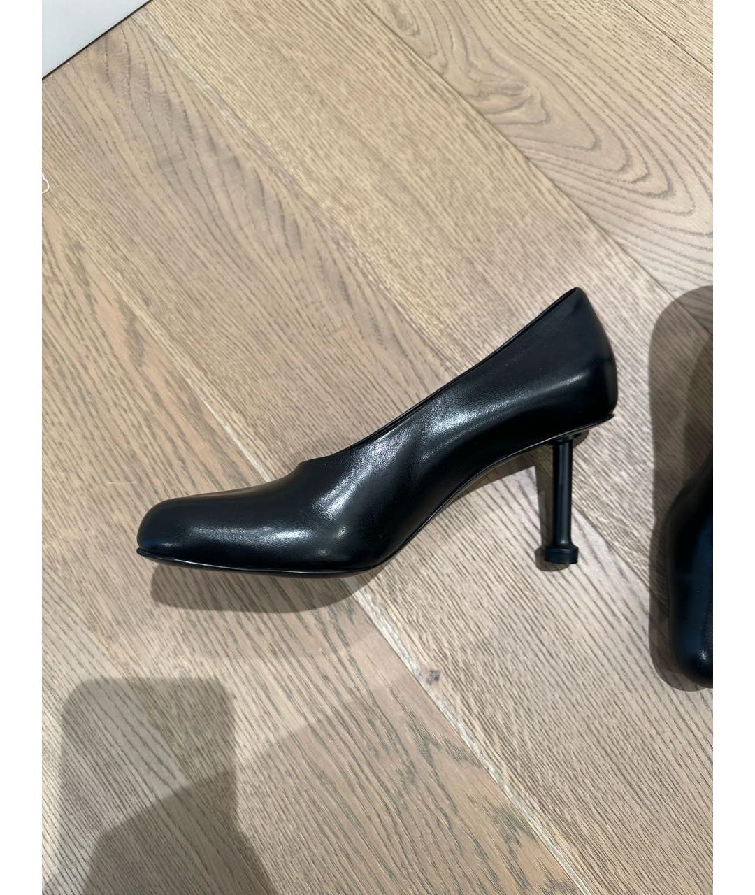 BALENCIAGA Черные кожаные туфли, фото 6