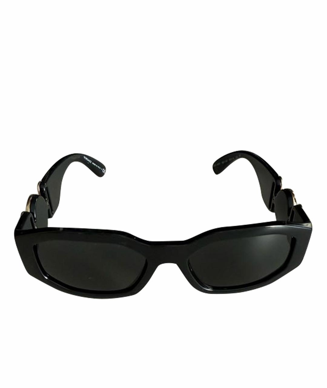 VERSACE Черные пластиковые солнцезащитные очки, фото 1