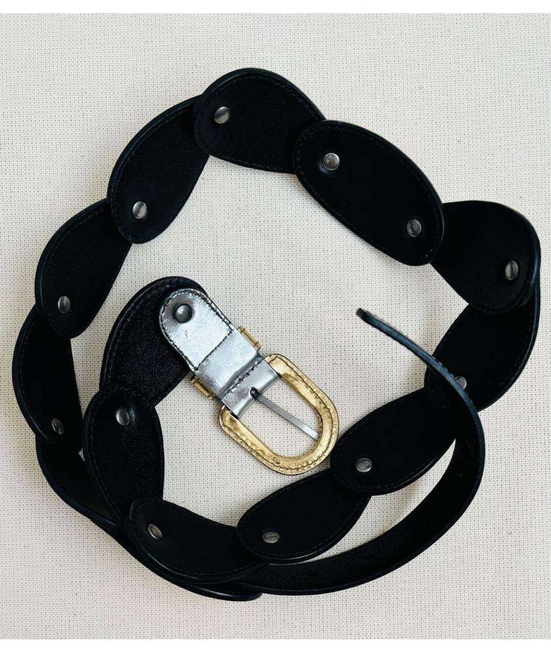 MIU MIU Золотой кожаный ремень, фото 5