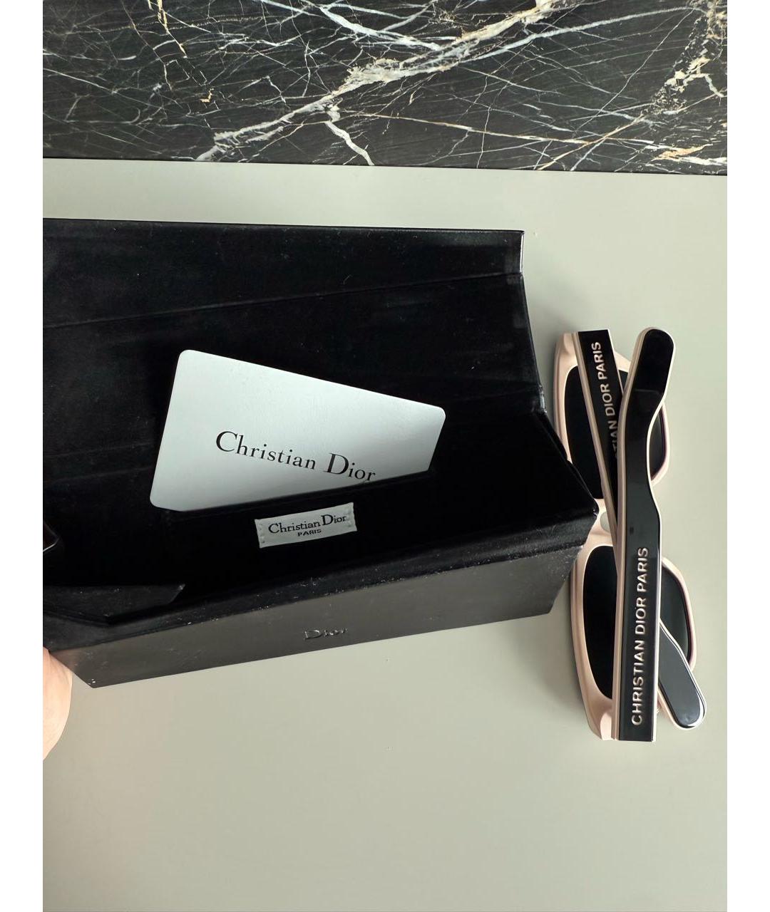 CHRISTIAN DIOR Розовые пластиковые солнцезащитные очки, фото 6