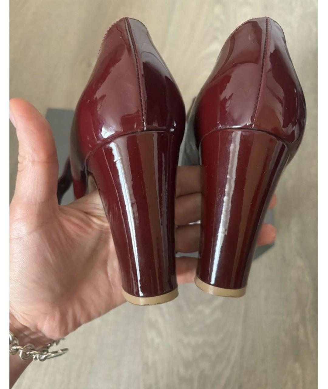 GIANVITO ROSSI Бордовые туфли из лакированной кожи, фото 4