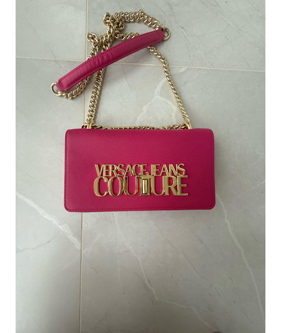 VERSACE JEANS COUTURE Фуксия сумка через плечо из искусственной кожи, фото 7