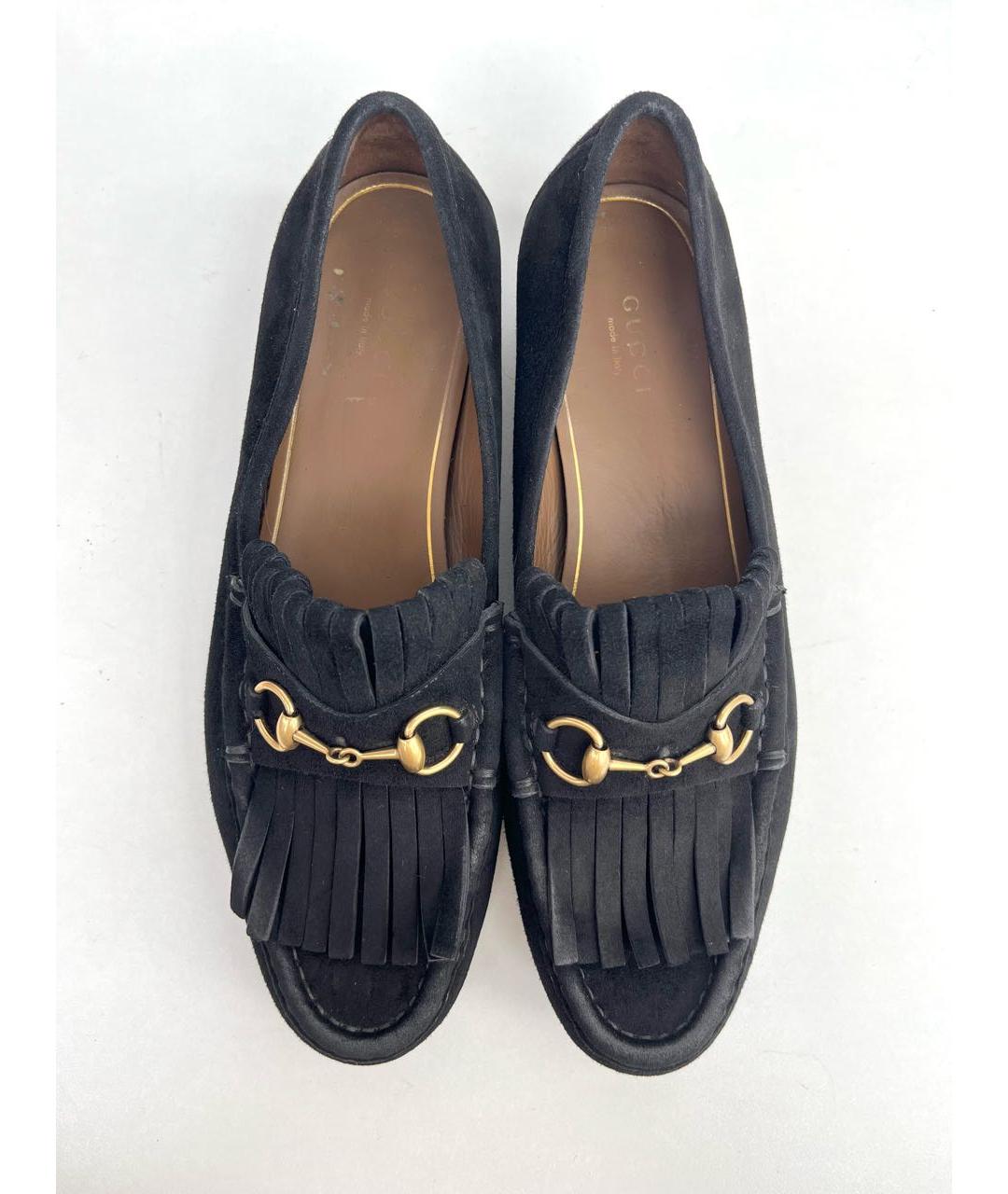 GUCCI Черные замшевые лоферы, фото 8