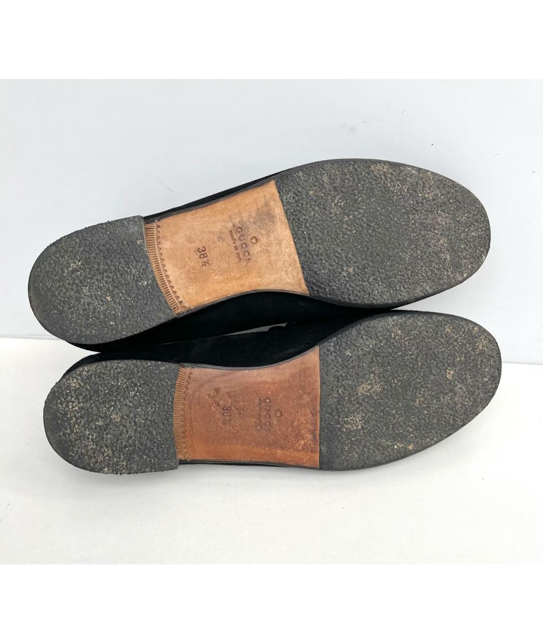 GUCCI Черные замшевые лоферы, фото 7