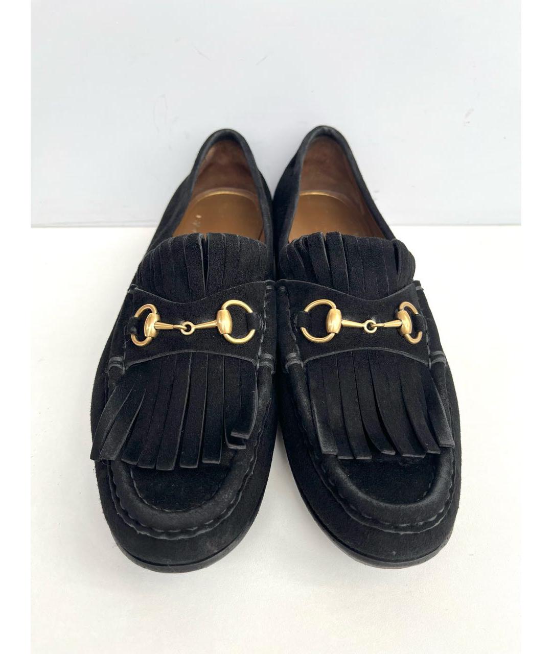 GUCCI Черные замшевые лоферы, фото 2