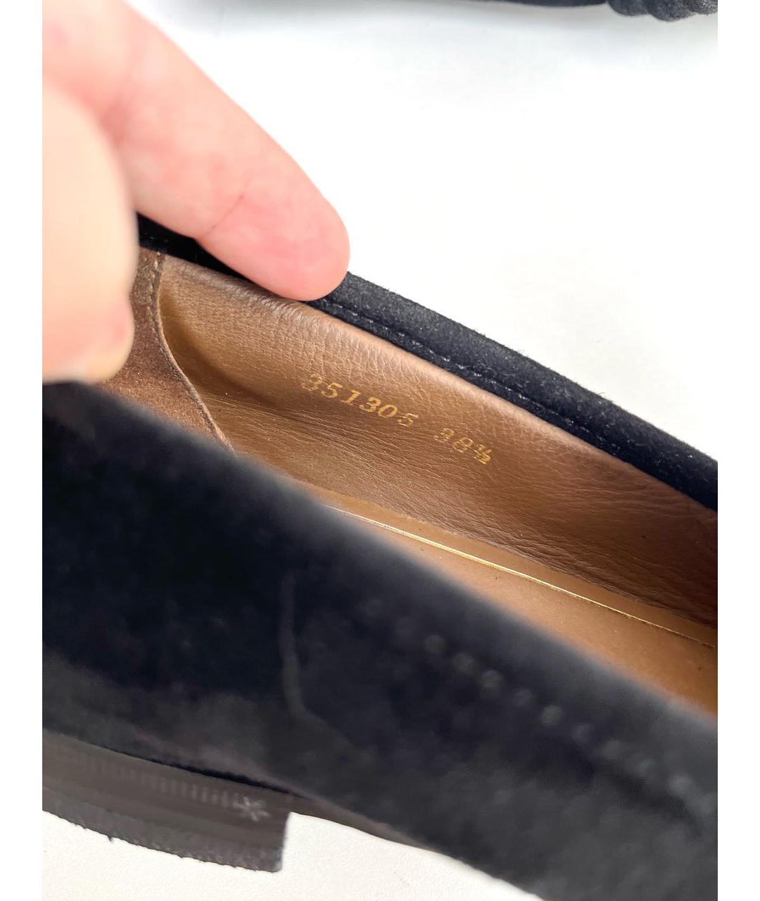 GUCCI Черные замшевые лоферы, фото 6