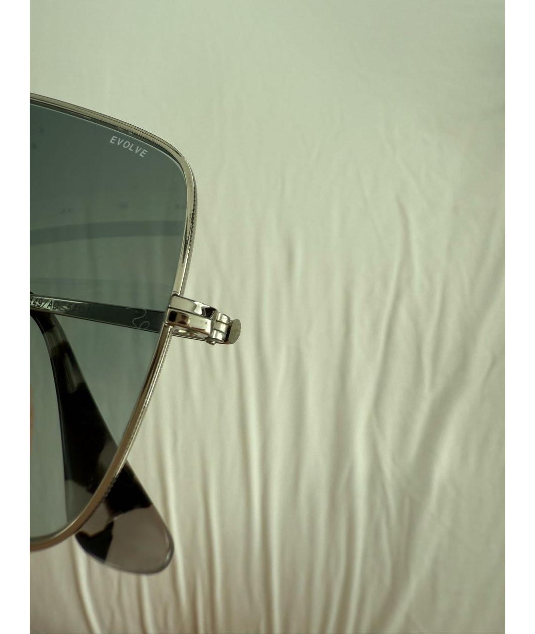 RAY BAN Бирюзовые металлические солнцезащитные очки, фото 6