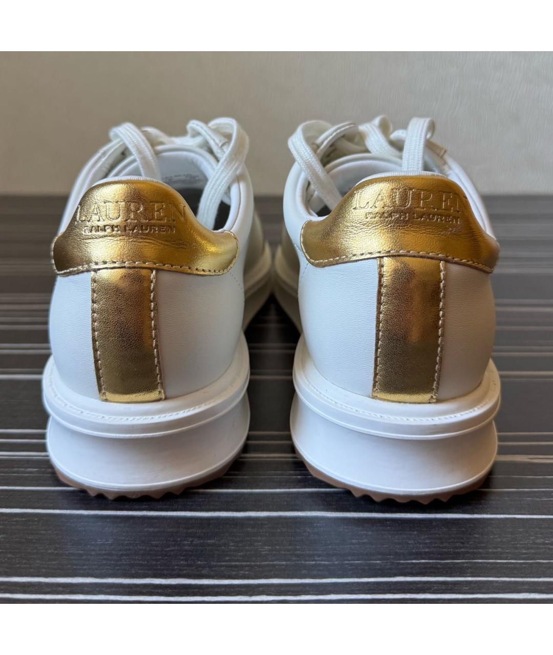 POLO RALPH LAUREN Белые кожаные кеды, фото 5