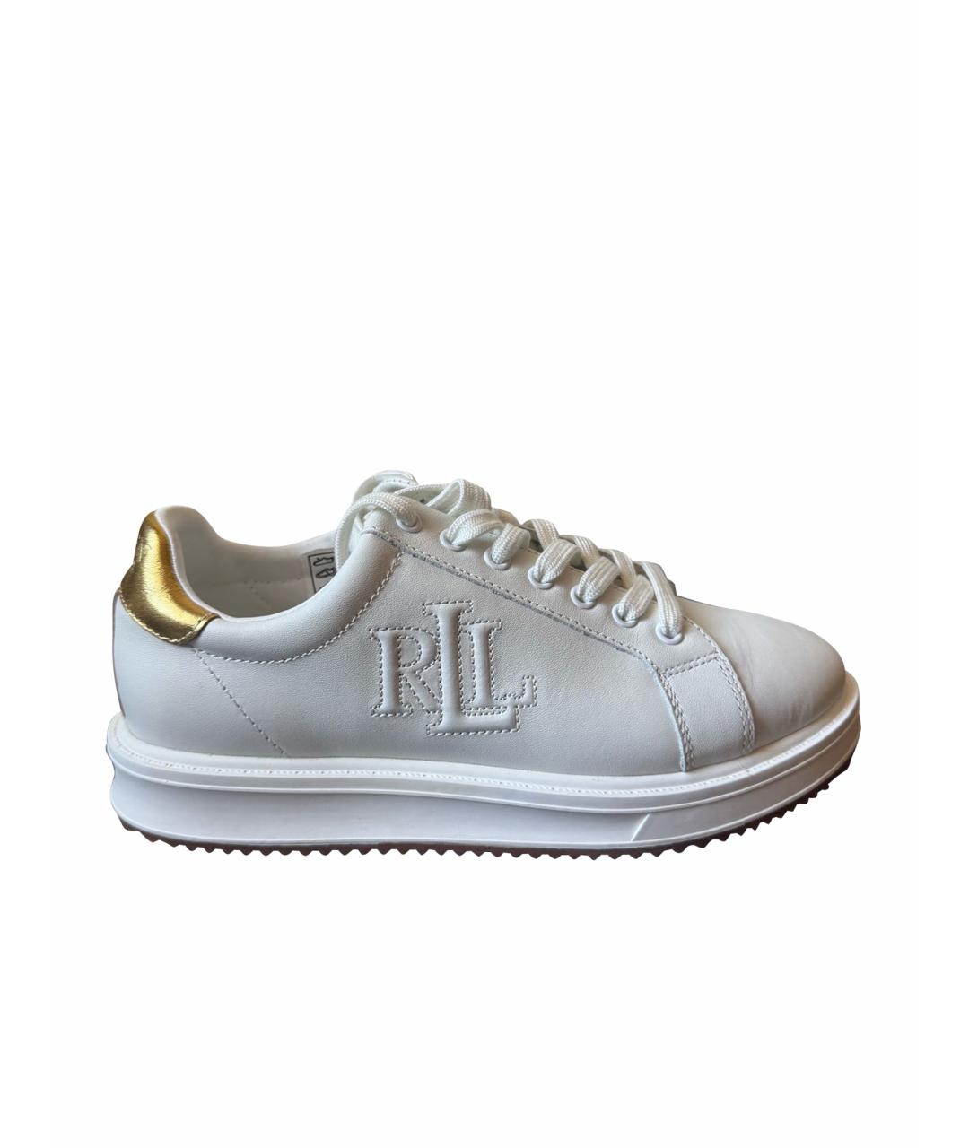 POLO RALPH LAUREN Белые кожаные кеды, фото 1