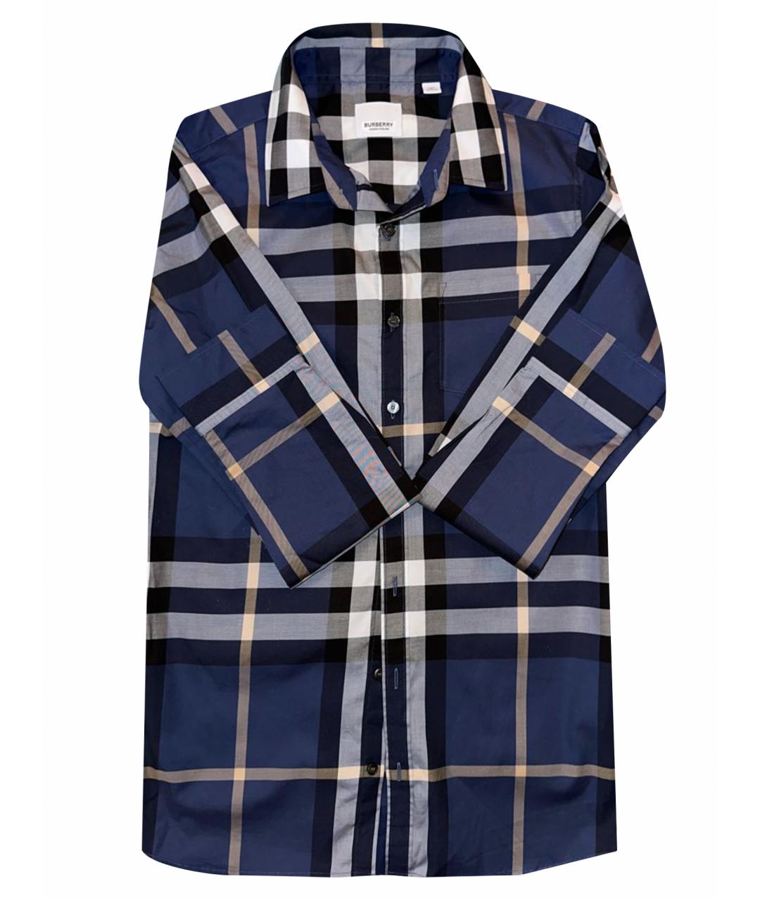BURBERRY Синяя хлопковая детская рубашка, фото 1