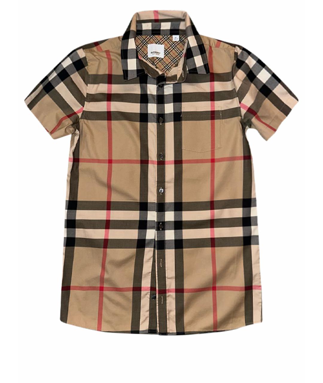 BURBERRY KIDS Бежевая хлопковая детская рубашка, фото 1