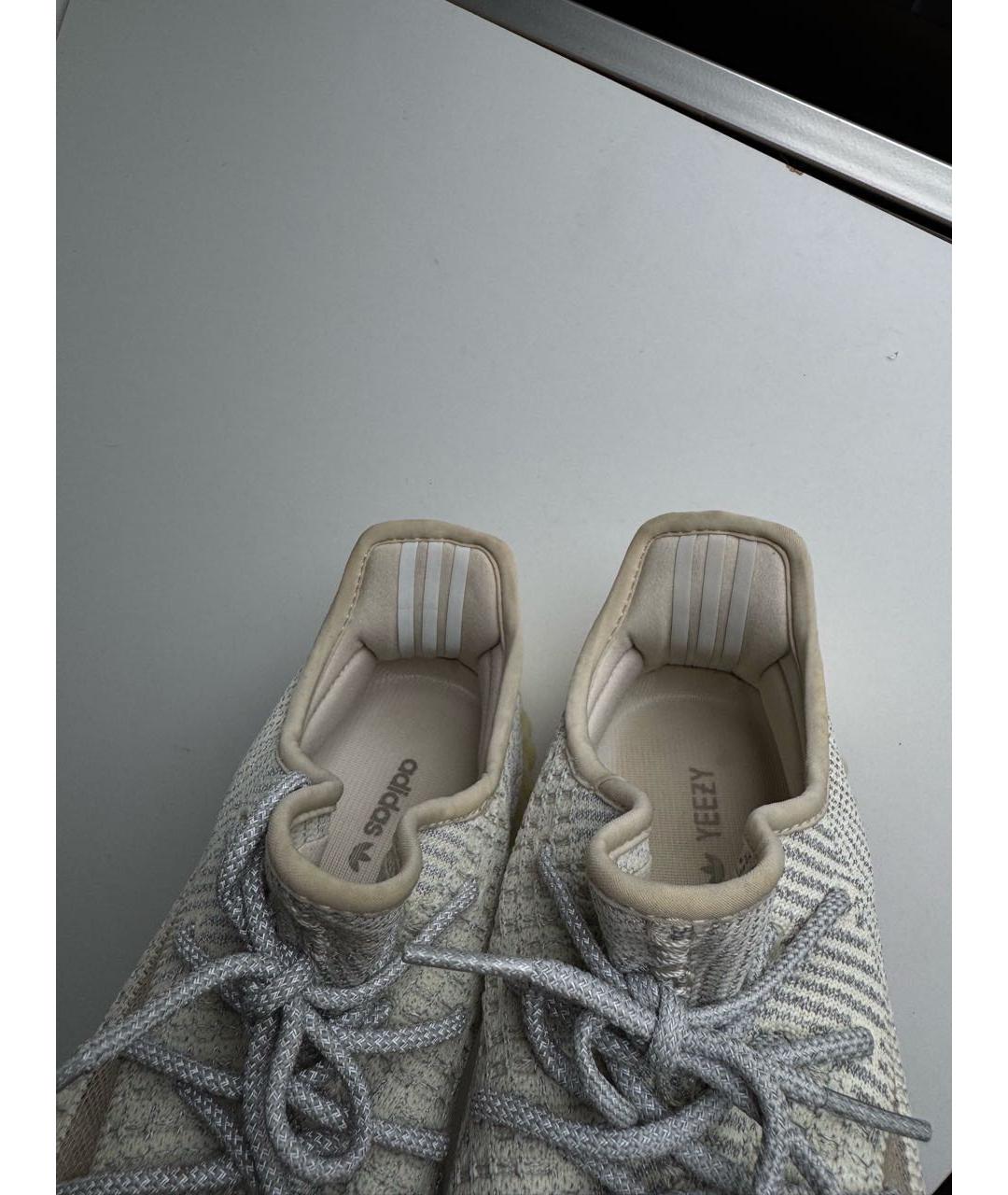 ADIDAS YEEZY Бежевые текстильные низкие кроссовки / кеды, фото 8