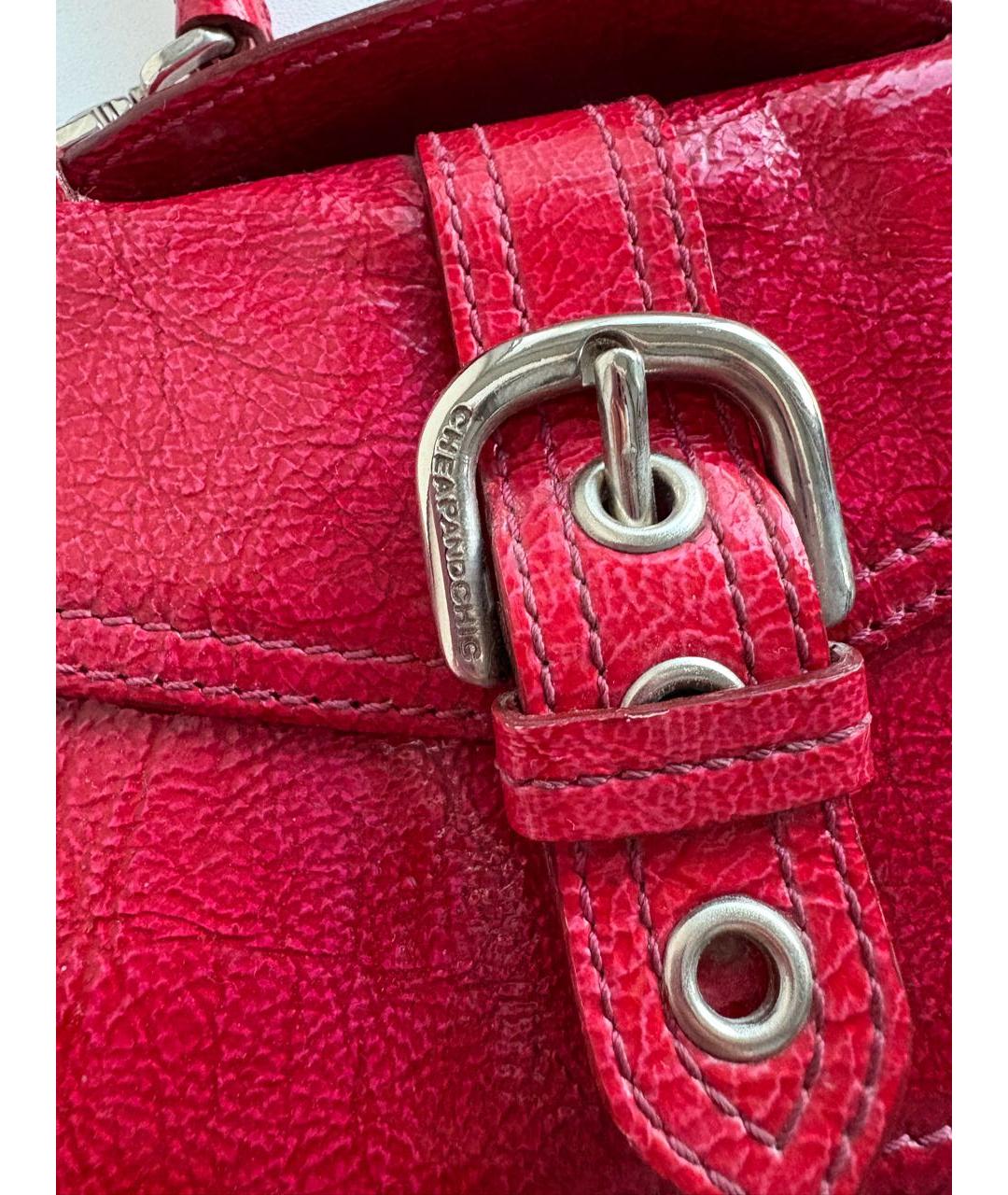 MOSCHINO Красная сумка через плечо из лакированной кожи, фото 2
