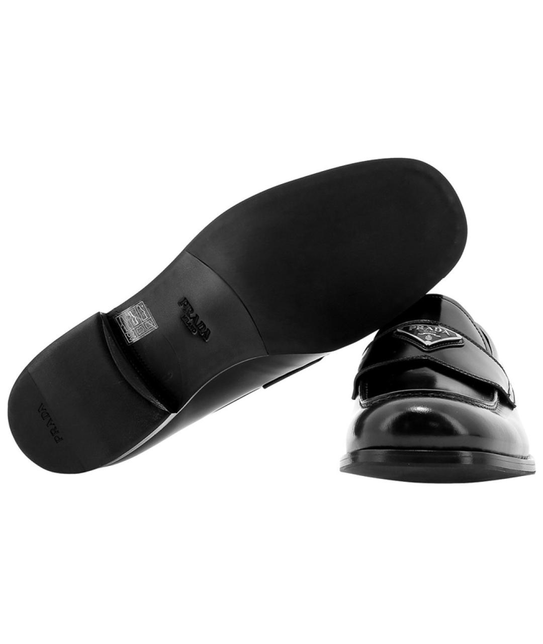 PRADA Черные кожаные лоферы, фото 5