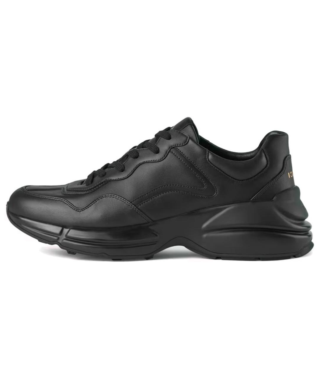 GUCCI Черные низкие кроссовки / кеды, фото 2