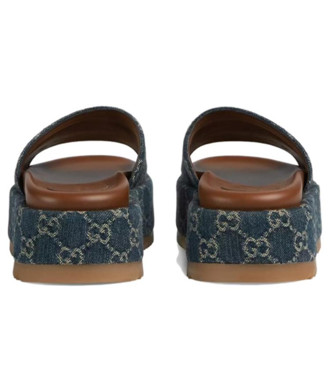 GUCCI Темно-синие сандалии, фото 5