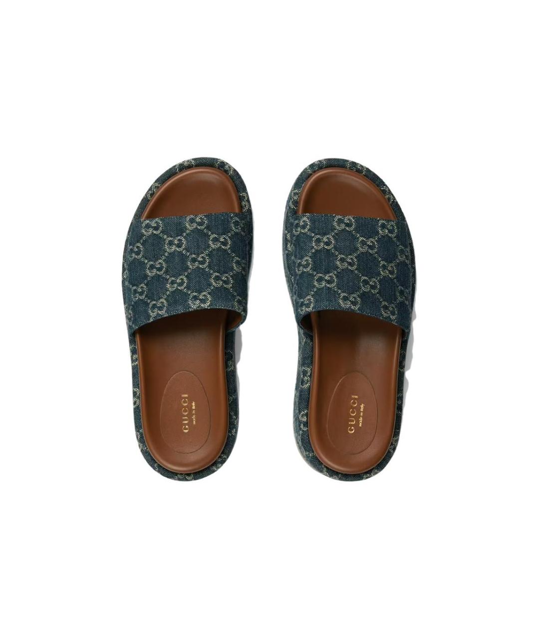 GUCCI Темно-синие сандалии, фото 4