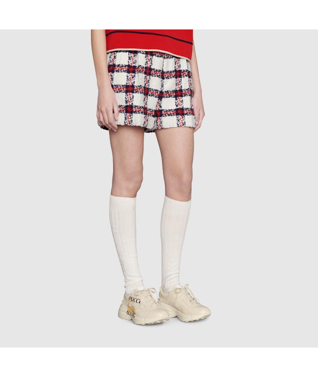 GUCCI Бежевые кожаные кроссовки, фото 6