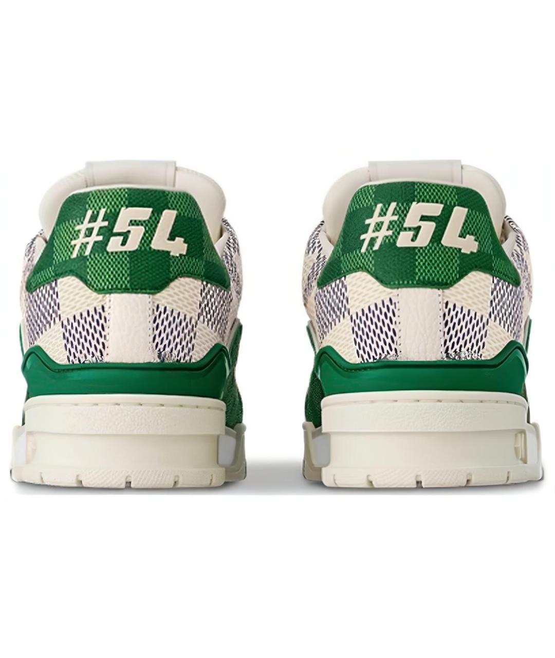 LOUIS VUITTON Белые кожаные кроссовки, фото 4