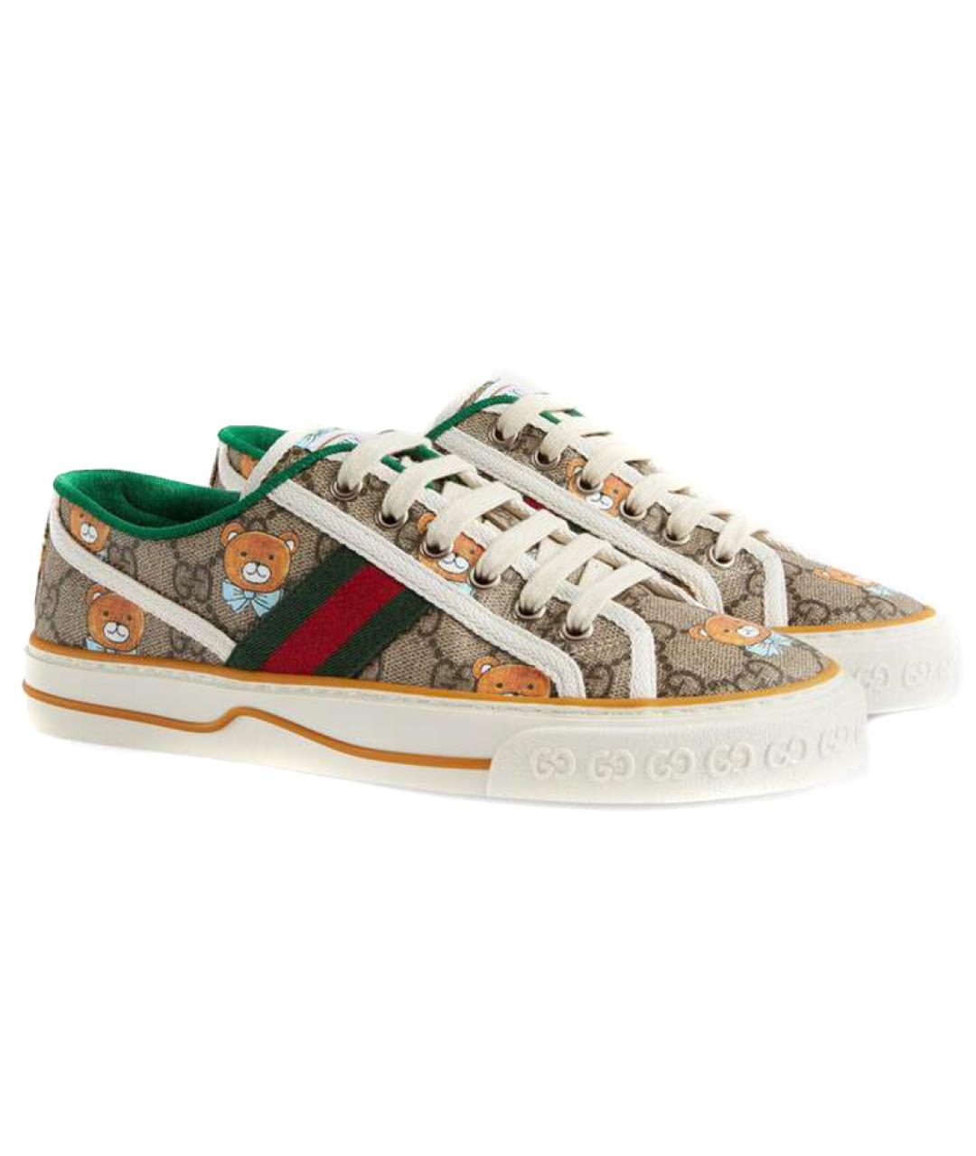 GUCCI Коричневые кеды, фото 3