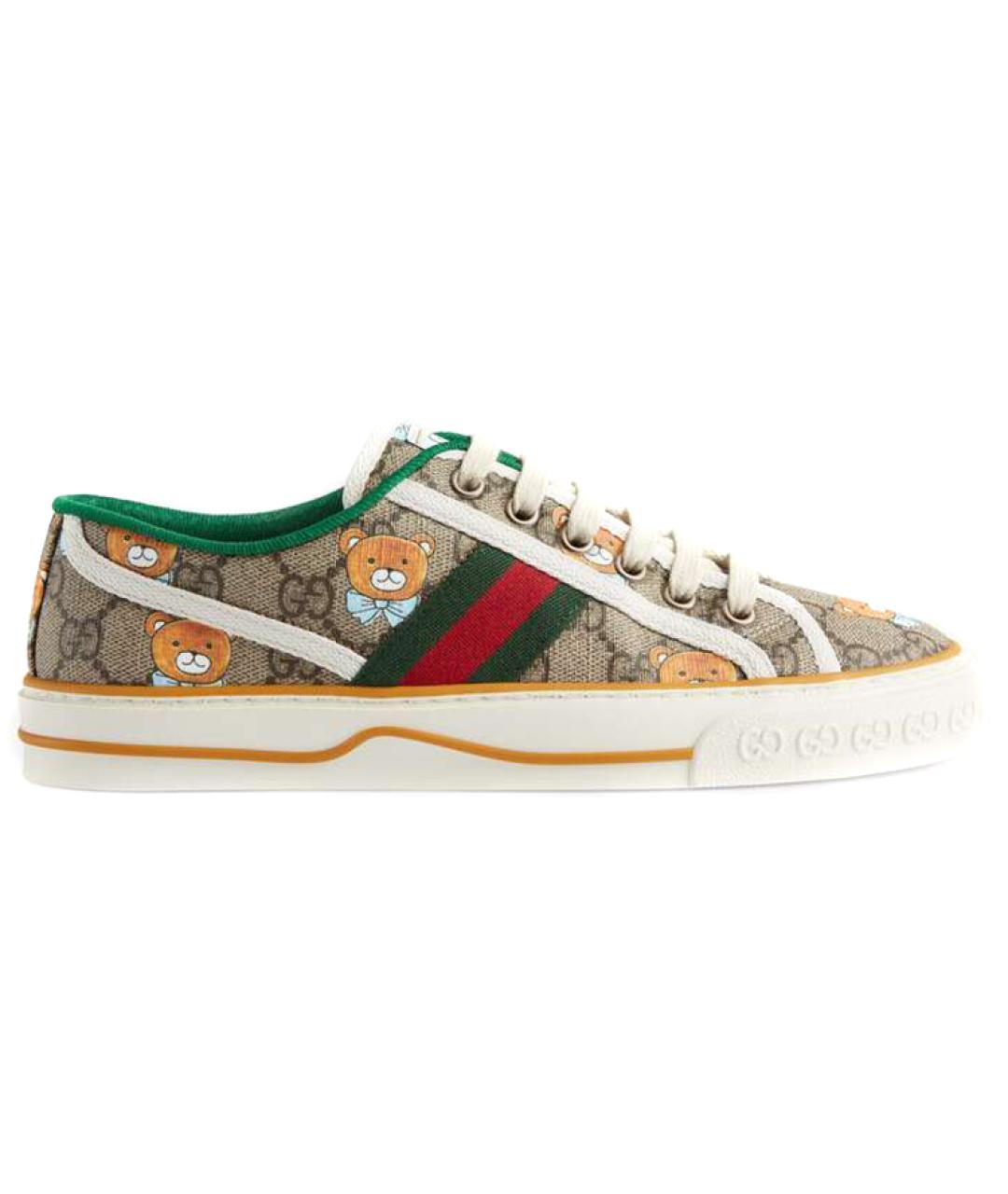 GUCCI Коричневые кеды, фото 2