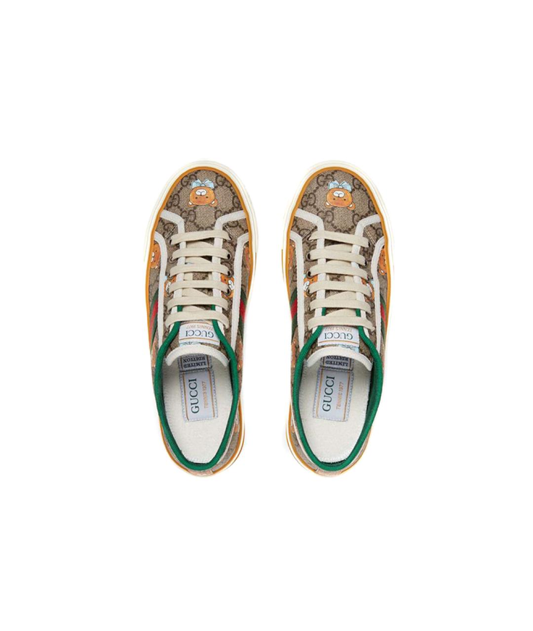 GUCCI Коричневые кеды, фото 4