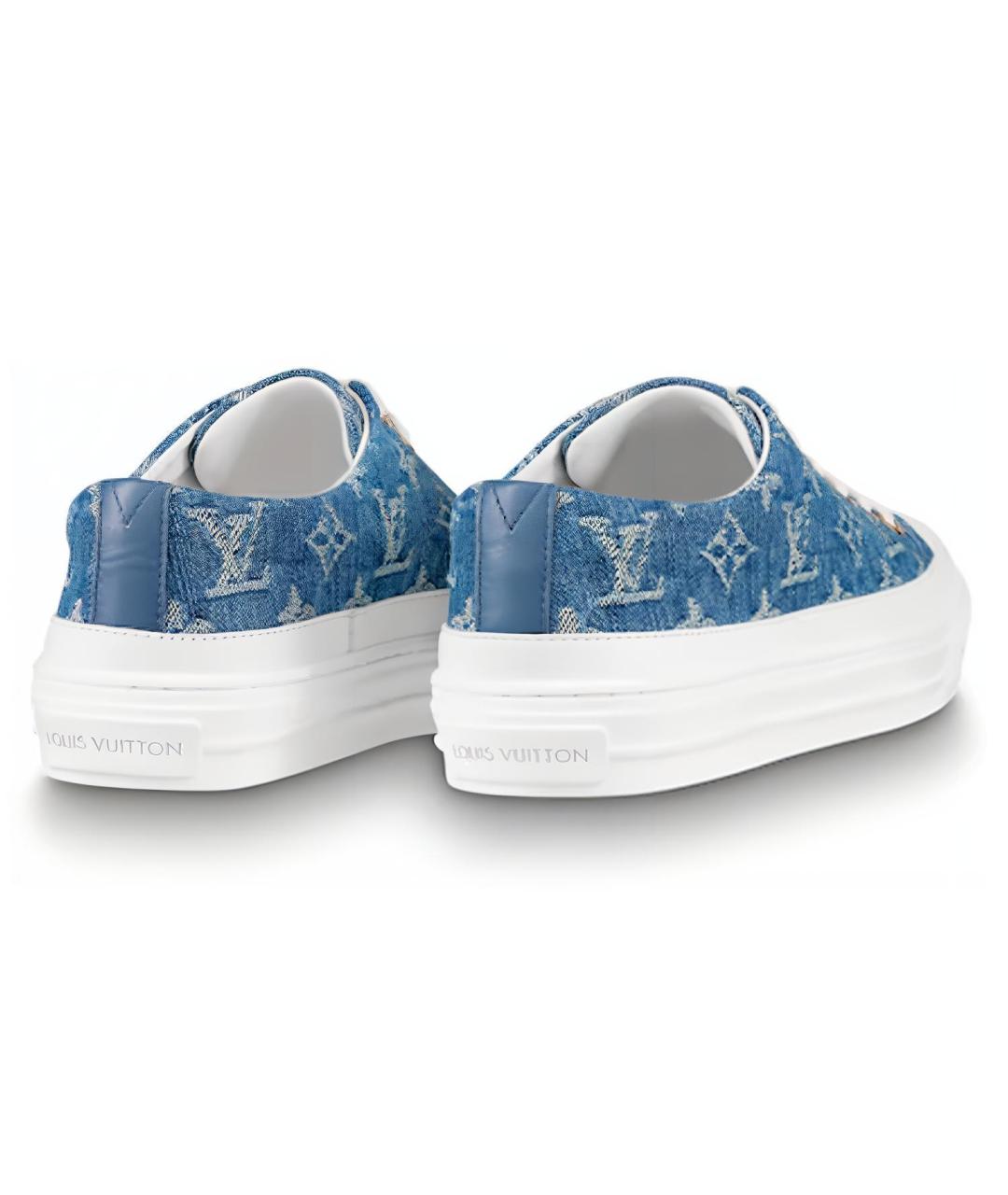 LOUIS VUITTON Синие текстильные кроссовки, фото 5