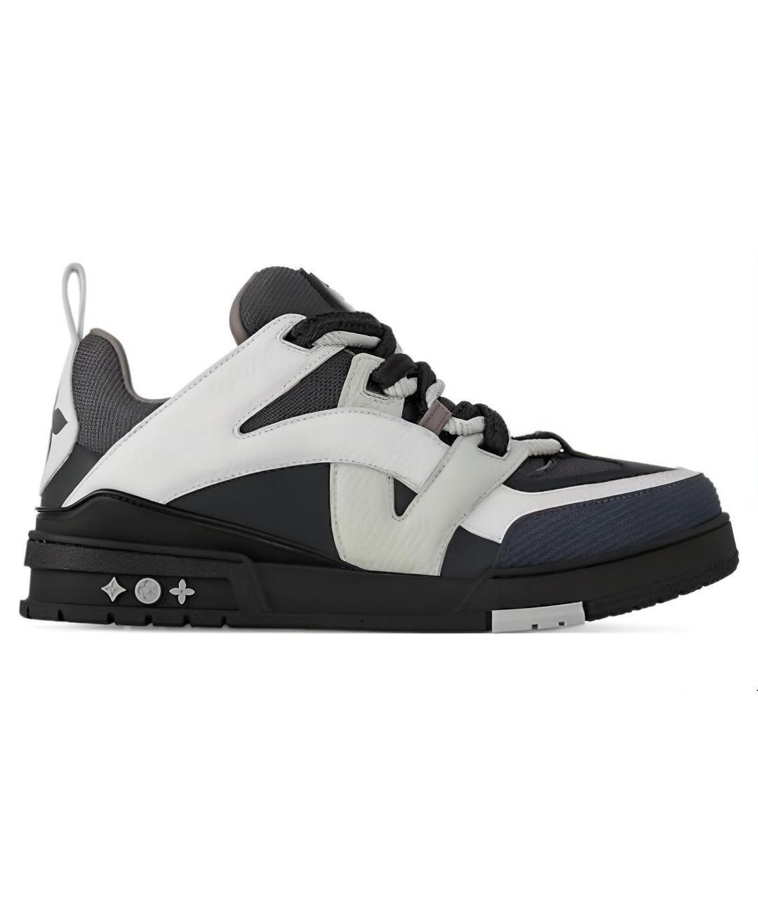 LOUIS VUITTON Черные кожаные кроссовки, фото 1