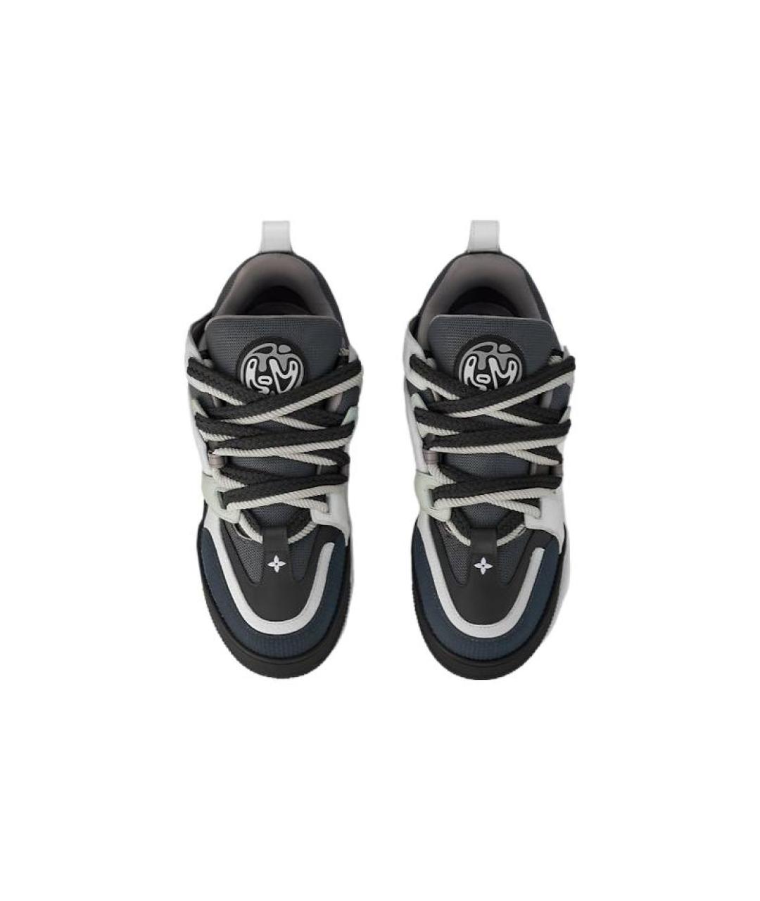 LOUIS VUITTON Черные кожаные кроссовки, фото 4