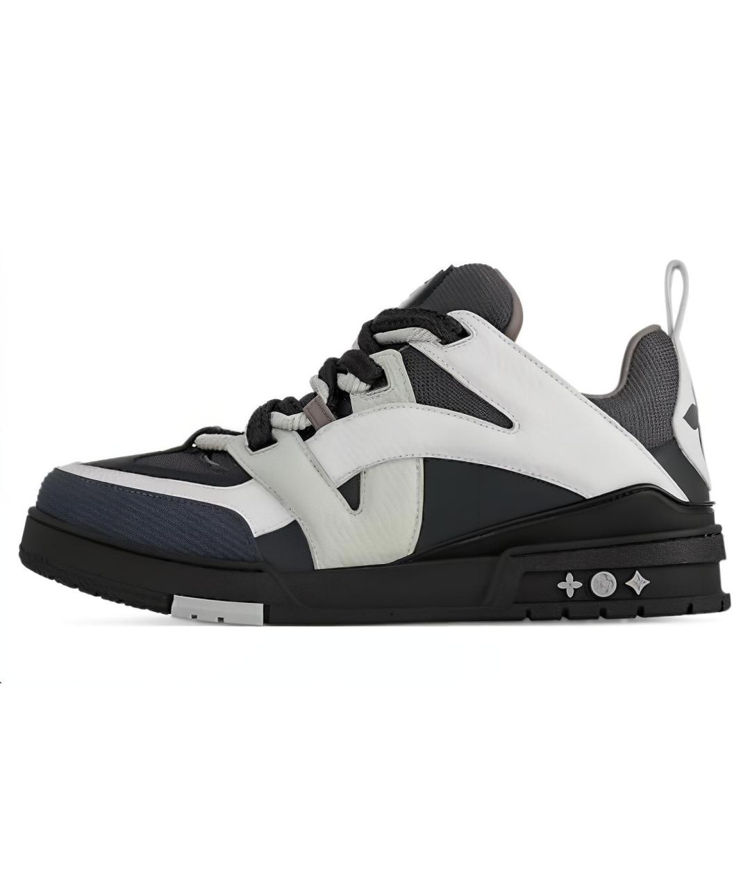 LOUIS VUITTON Черные кожаные кроссовки, фото 7