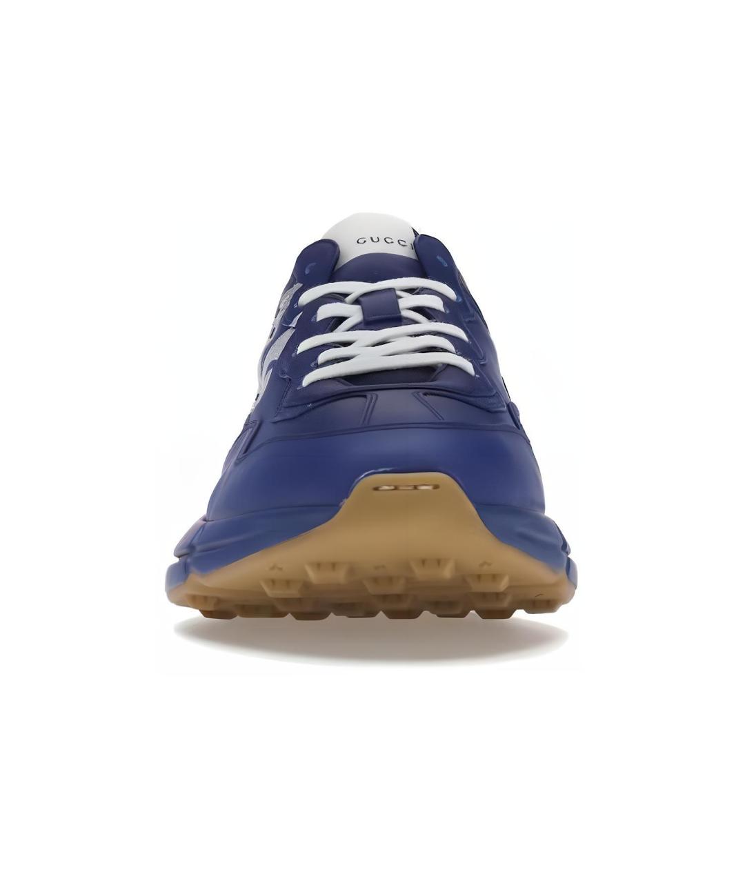 GUCCI Синие низкие кроссовки / кеды, фото 5