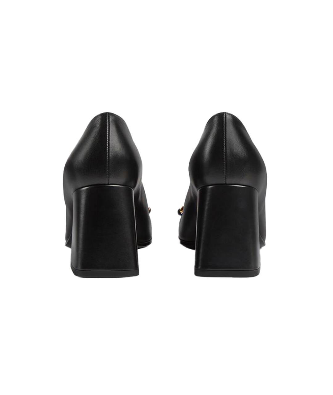 GUCCI Черные кожаные туфли, фото 4