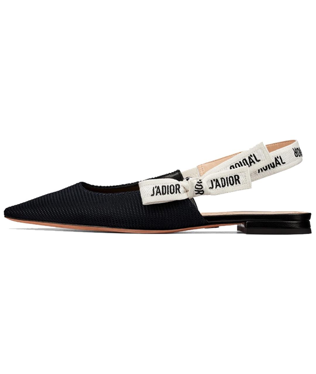 CHRISTIAN DIOR Черные лодочки на низком каблуке, фото 4