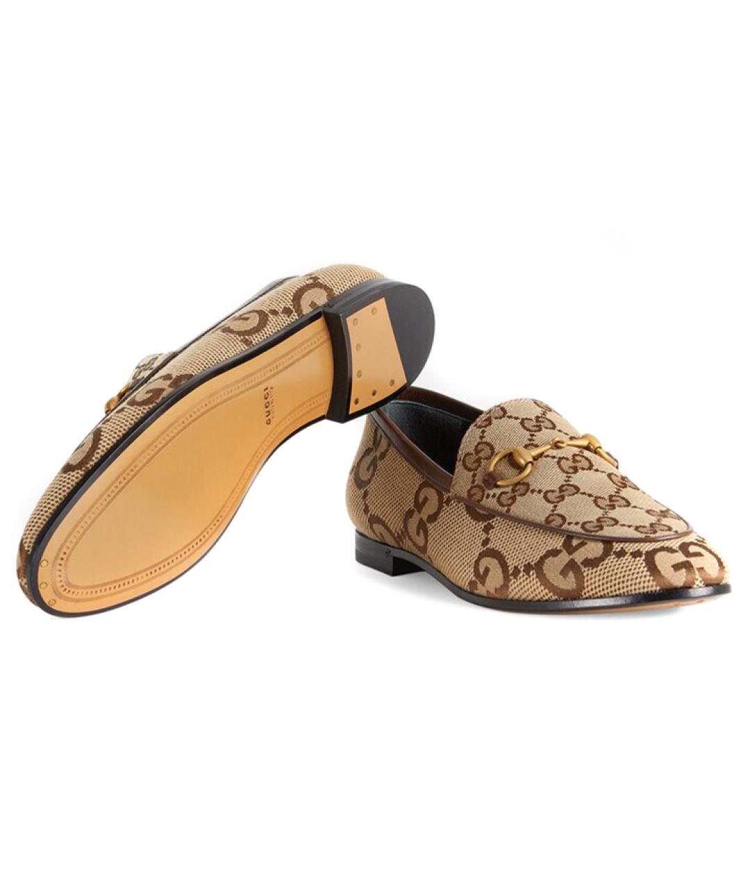 GUCCI Бежевые лоферы, фото 5