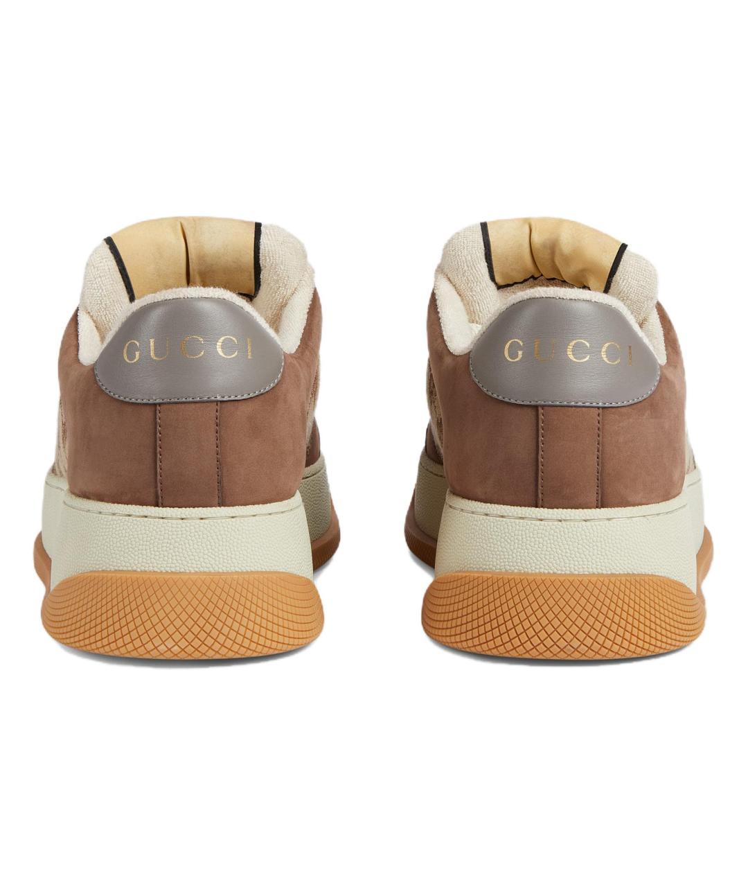 GUCCI Коричневые низкие кроссовки / кеды, фото 5