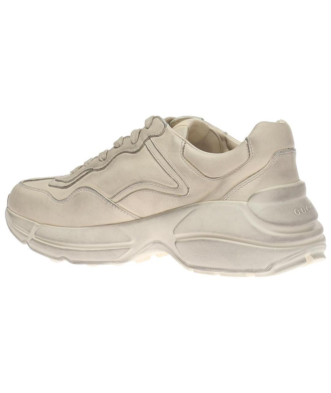 GUCCI Бежевые низкие кроссовки / кеды, фото 3
