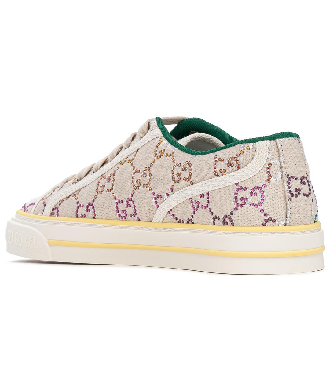 GUCCI Бежевые кеды, фото 4